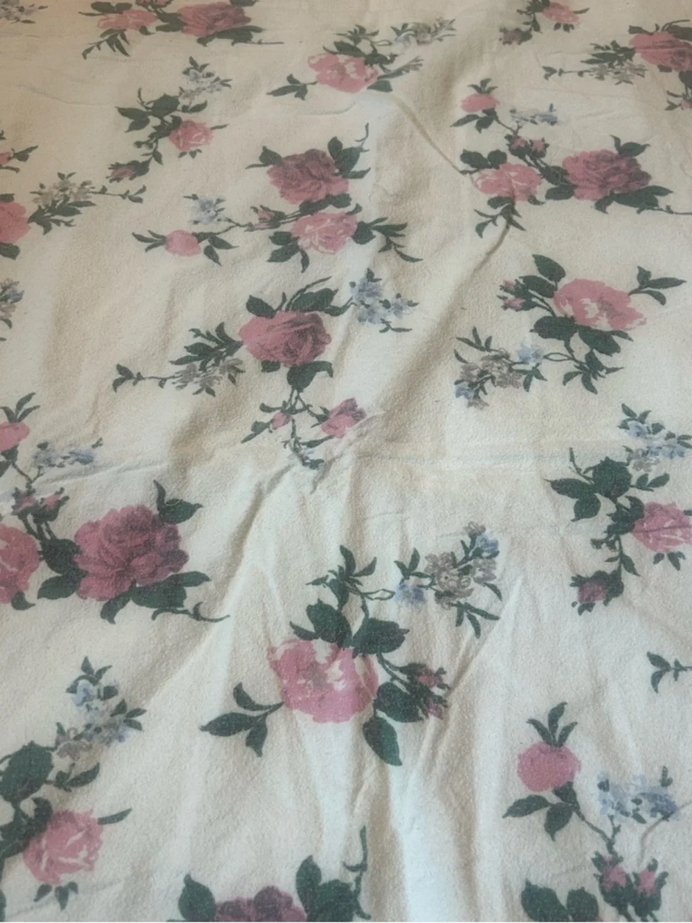Colorful Chevron Stripes Roses Handmade Patchwork Quilt Multi-Color Cottage Core